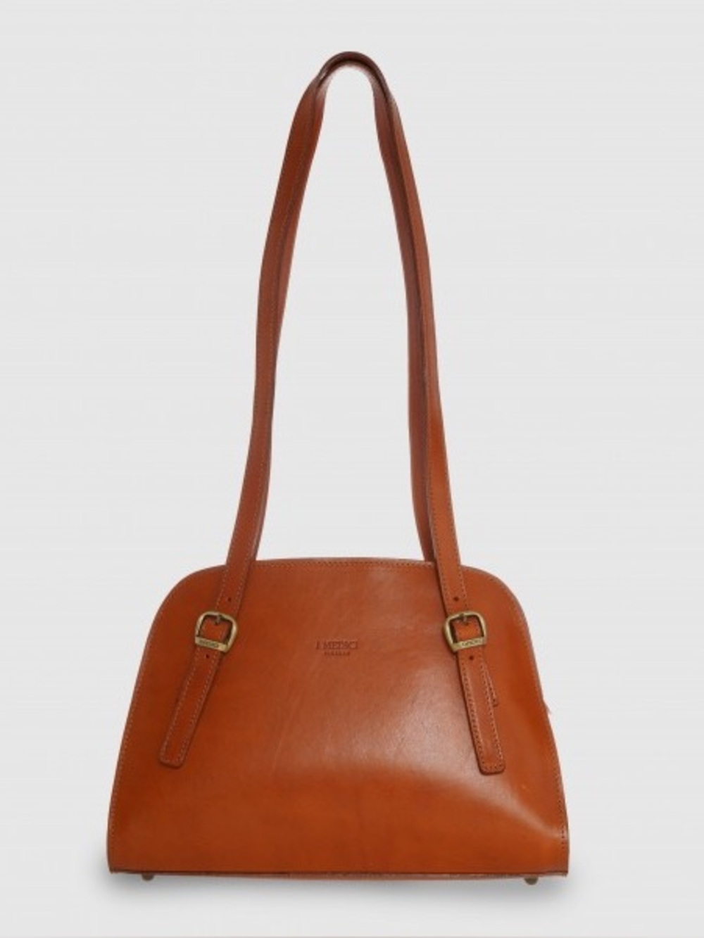 Italian Shoulder Bag in Cognac Brown